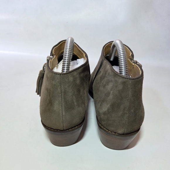 Vionic Women's Serena Leather Boho Casual Ankle Moto Biker Boot In Dark Green 8 - Picture 10 of 15